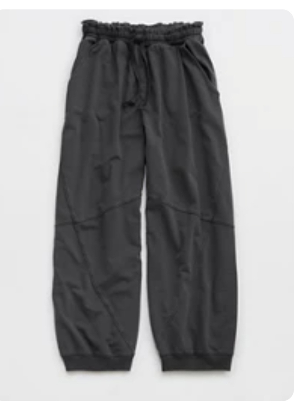 Aerie Smoked Gray Baggy Fleece Pants Size Large